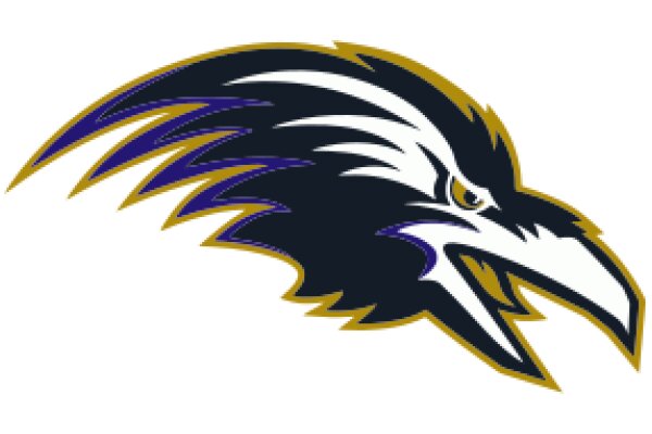 Stylized Eagle Logo with Purple and Gold Accents