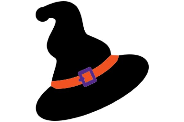 Stylized Illustration of a Wizard's Hat with a Purple Buckle