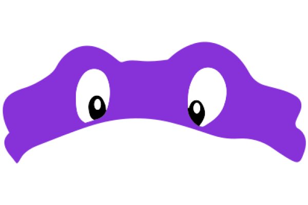 A Purple Cartoon Character with Eyes and a Nose