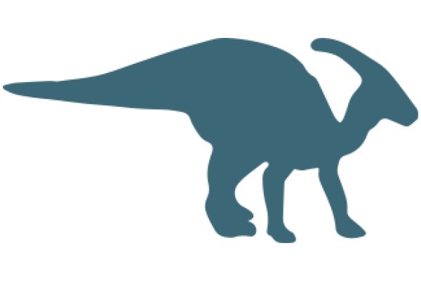 A Silhouette of a Dinosaur with a Raised Horn