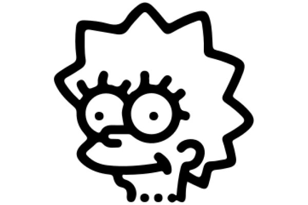 Simplicity in Design: A Line Drawing of Lisa Simpson