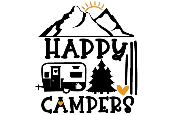 Happy Campers: A Symbolic Emblem of Outdoor Adventure and RV Living