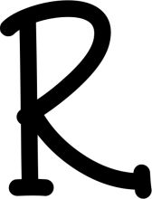 Simplistic Black Letter 'R' on a White Background