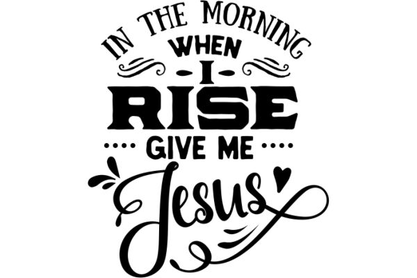 Inspirational Morning Quote: Rise and Give Me Jesus