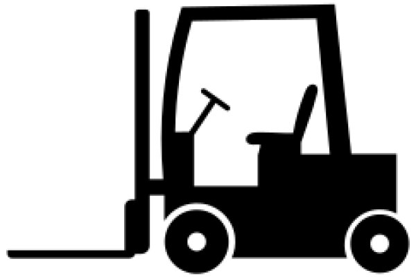 Simplistic Line Art of a Forklift