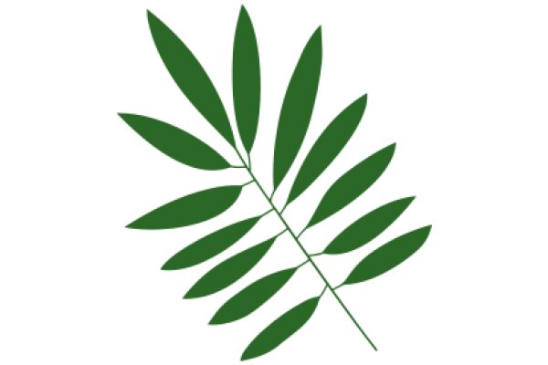 Simplistic Green Leaf Icon