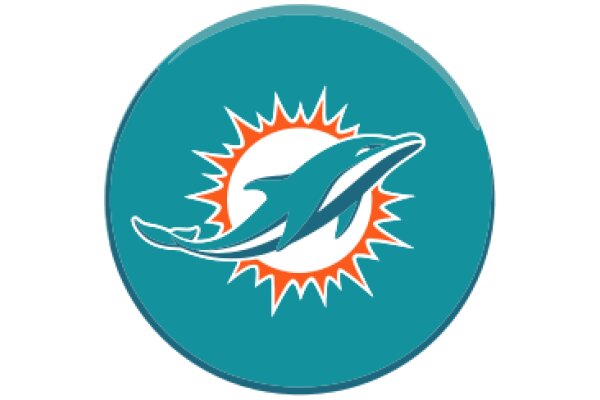 Vibrant Miami Dolphins Logo on a Circle Background