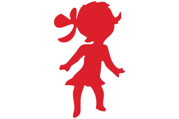 Vivid Red Silhouette of a Dancing Figure