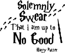 Harry Potter Quote: Solennly Swear That I Am Up to No Good