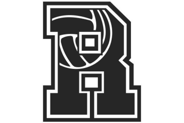 Stylized Letter 'R' with a Basketball Design