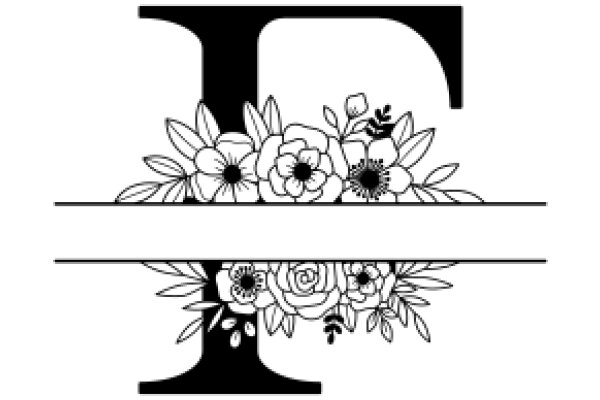 Elegant Flower Design with Letter 'T'