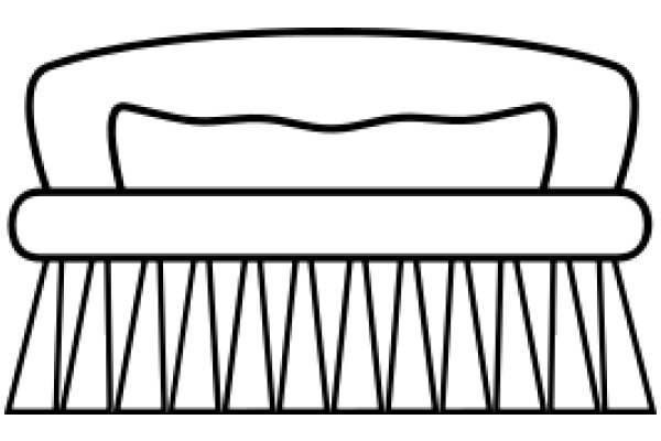 A Simple Line Drawing of a Brush and Comb Set