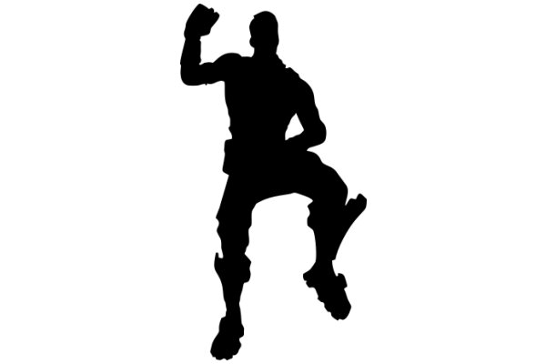 Silhouette of a Baseball Player in Action