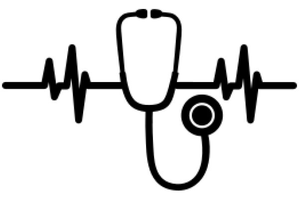 A Simplified Medical Icon: A Stethoscope and EKG Machine