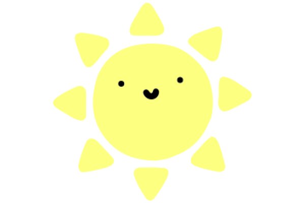 A Yellow Sun Emoji on a White Background