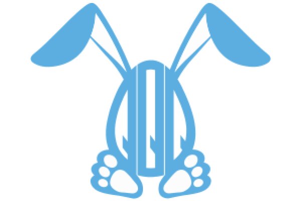 Stylized Blue Easter Bunny Icon