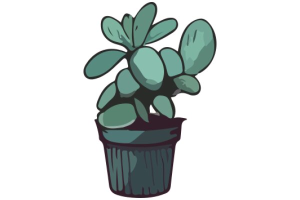 A Whimsical Illustration of a Potted Plant