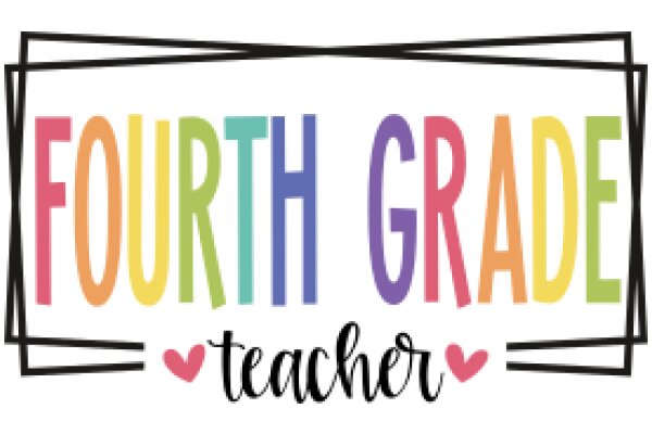 Colorful Sign for Fourth Grade Teacher