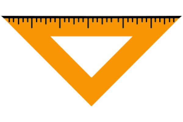 A Bright Orange Triangle with a Ruler