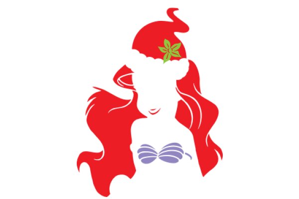 A Festive Holiday Greeting: A Red-Haired Angel with a Flower on Her Head