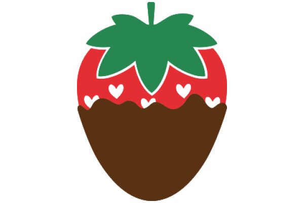 A Delightful Illustration of a Strawberry with a Brown Top