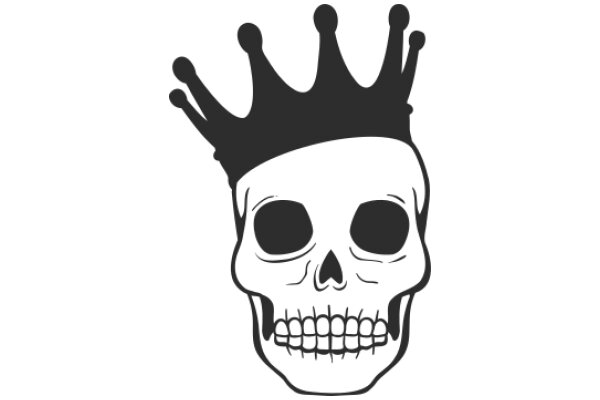 A Stylized Skull with a Crown on Top