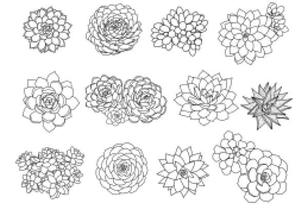 A Collection of Artistic Flower Sketches