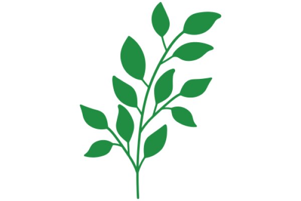 Simplistic Green Leaf Icon