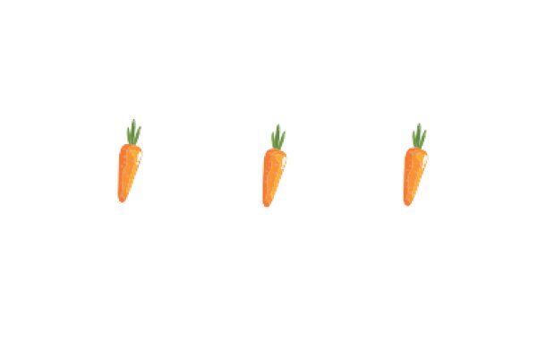 Three Carrot Illustrations on a White Background