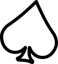 Simplistic Black and White Ace of Spades