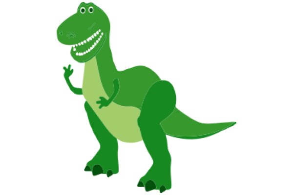 Vibrant and Friendly: A Cartoon T-Rex