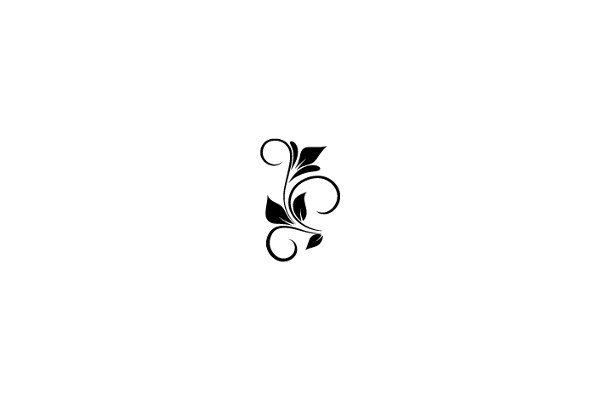 Elegant Black Floral Design on a White Background