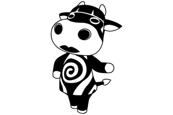 Stylish Cow Character with a Modern Twist