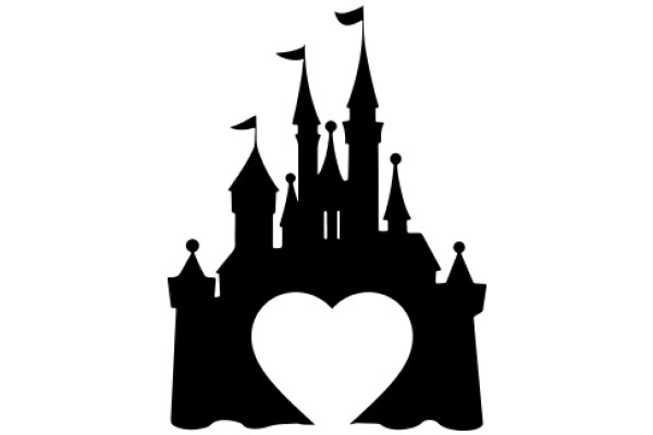 Silhouette of a Castle and a Heart