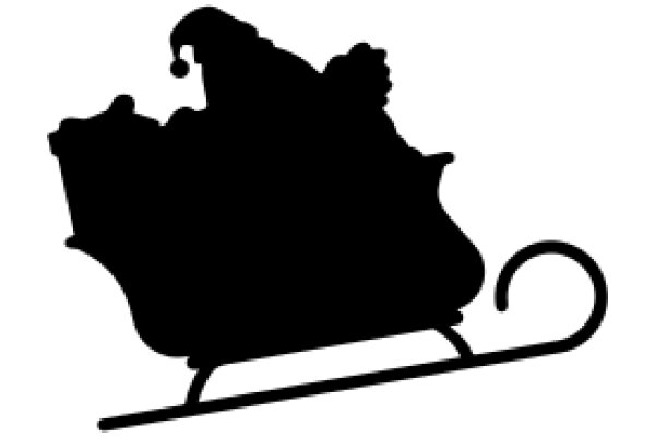 Silhouette of a Santa Claus Sleigh