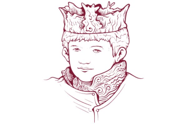 A Whimsical Portrait of a Boy with a Crown of Fish