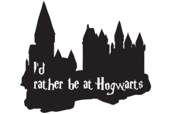 A Silhouette of Hogwarts Castle with a Quote about Hogwarts