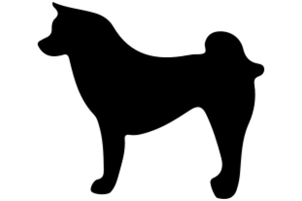 A Silhouette of a Dog, Standing Alone