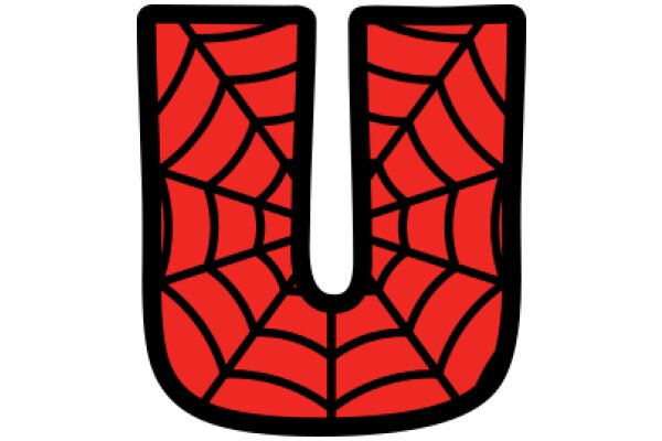 Vibrant Red Spider Web Design