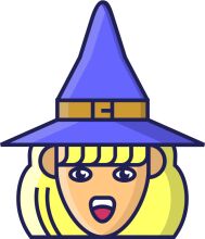 A Whimsical Illustration of a Character in a Wizard's Hat