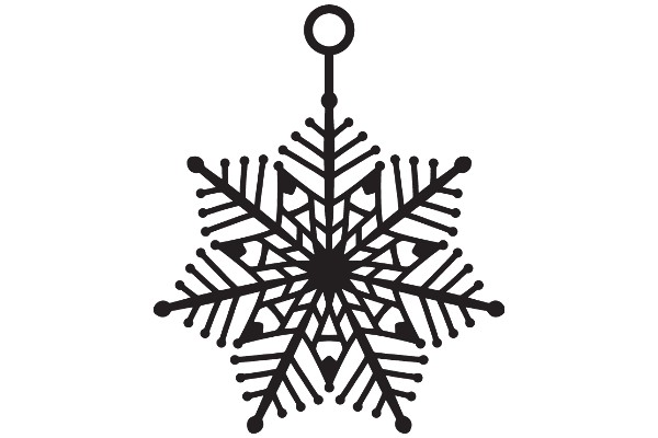 Stylized Snowflake with a Handle: A Unique Design