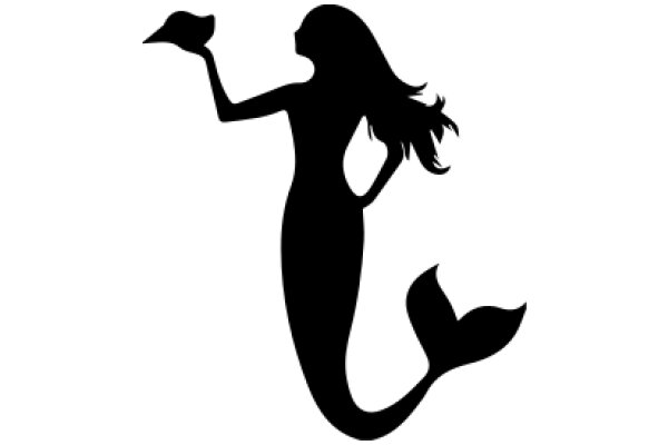 Silhouette of a Mermaid with a Hat