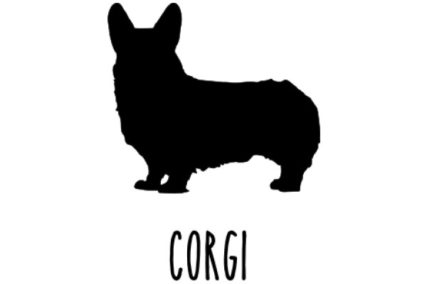 Corgi Silhouette with the Word 'CORGI' Below