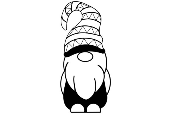 A Whimsical Illustration of a Gnome-like Character