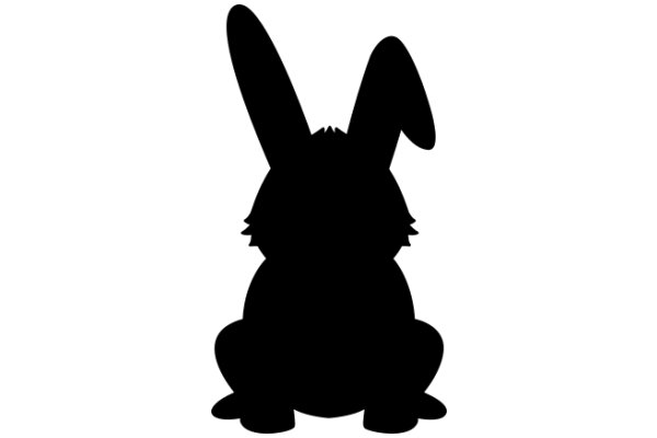 Silhouette of a Bunny: A Playful and Cute Design