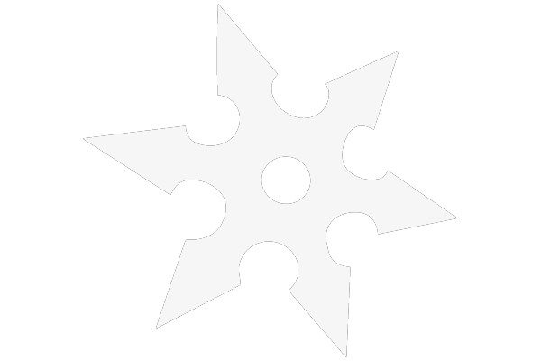 Simplistic White Star with Eight Points