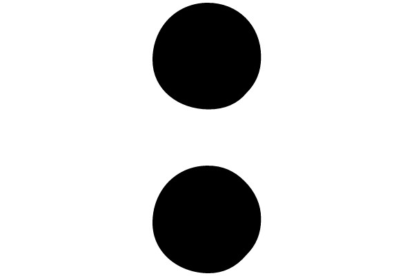 A Pair of Black Circles Against a White Background