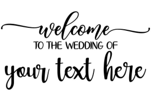 Welcome to the Wedding of Your Text Here