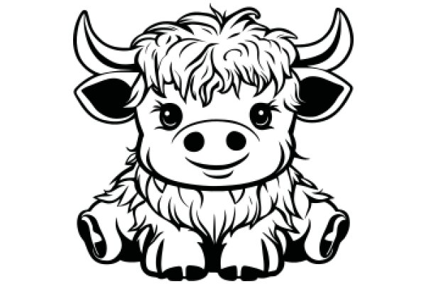 Adorable Illustration of a Smiling Cow