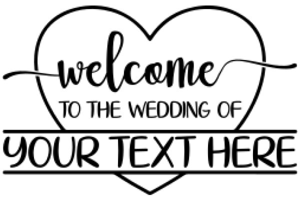 Welcome to the Wedding of Your Text Here